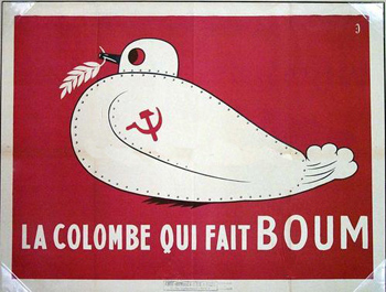A communist dove shaped like a tank