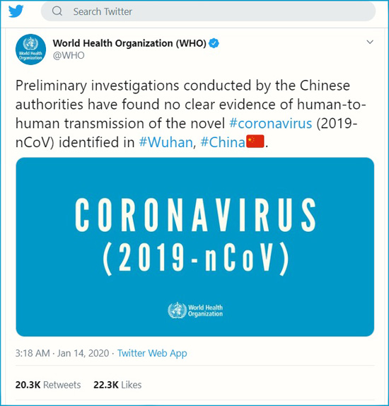 Who on Covid in China