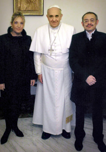 Pope with transgender at Vatican
