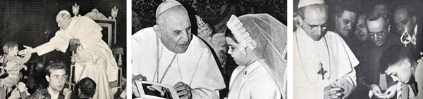 Past papal audiences with children