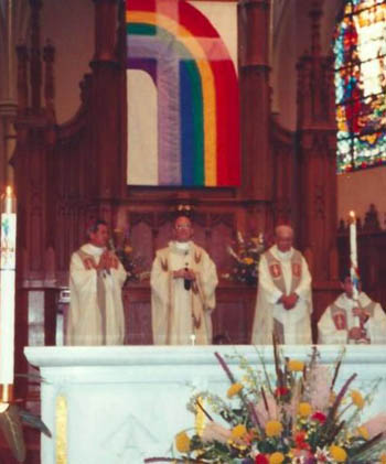 rainbow at church