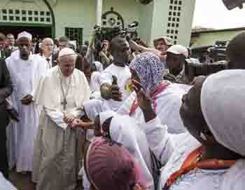 Pope at the grand mosque in Bangui