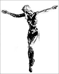 woman on crucifix