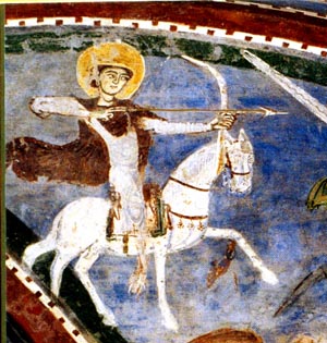 Christ depicted as a warrior in the apocalypse