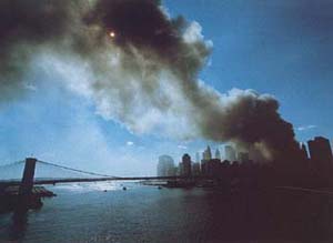 The destruction of the twin towers