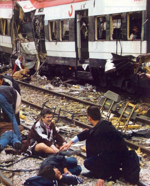 A Spanish train that suffered an Islamic terrorist attack