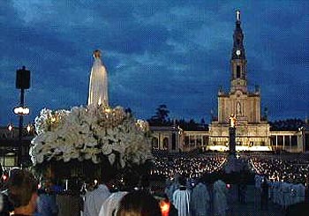 A procession with Our Lady in Fatima