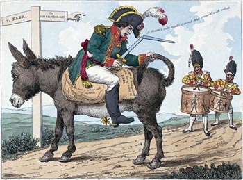Napoleon on his way to Elba