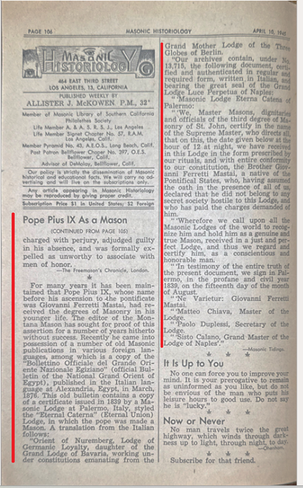 Masonic Historiology 2