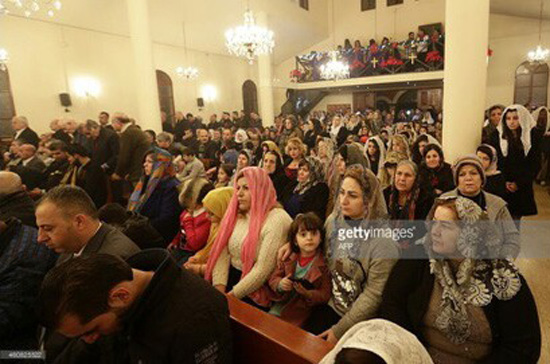 a photograph of Assyrians in Church