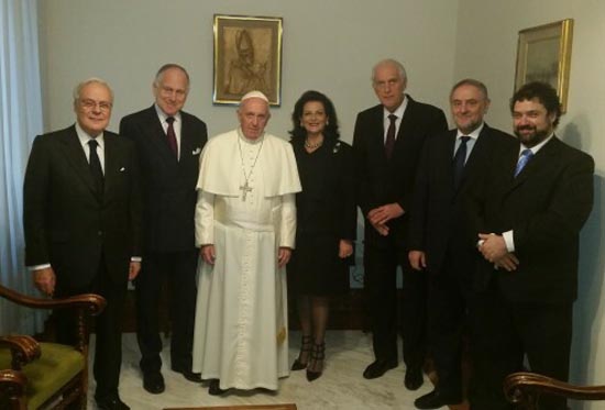 Pope Francis meets David de Rothschild 