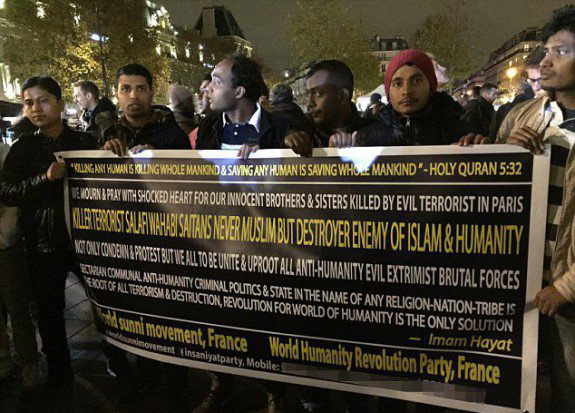 Muslim demonstration in Paris
