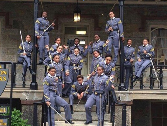 West Point cadets - Black Power salute