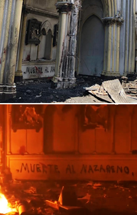Church burned in Chile 6