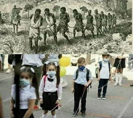 Modern children vs. slaves