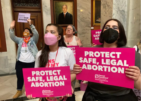 Kentucky Capitol Pro-abortion demonstrators