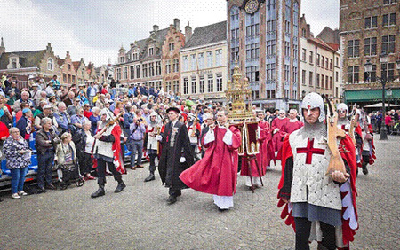 Procession in Bruges, Belgium