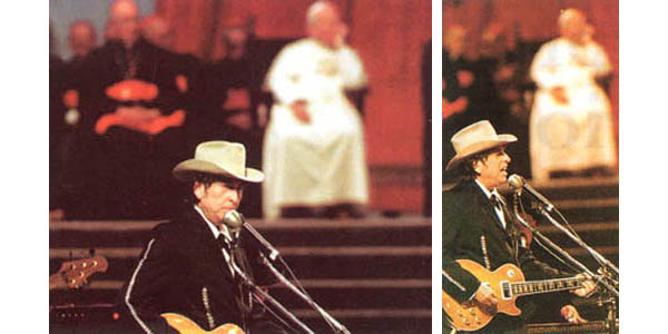 Bob Dylan singing for the Pope