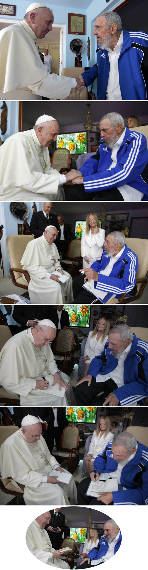 Pope Francis visits Fidel Castro 2