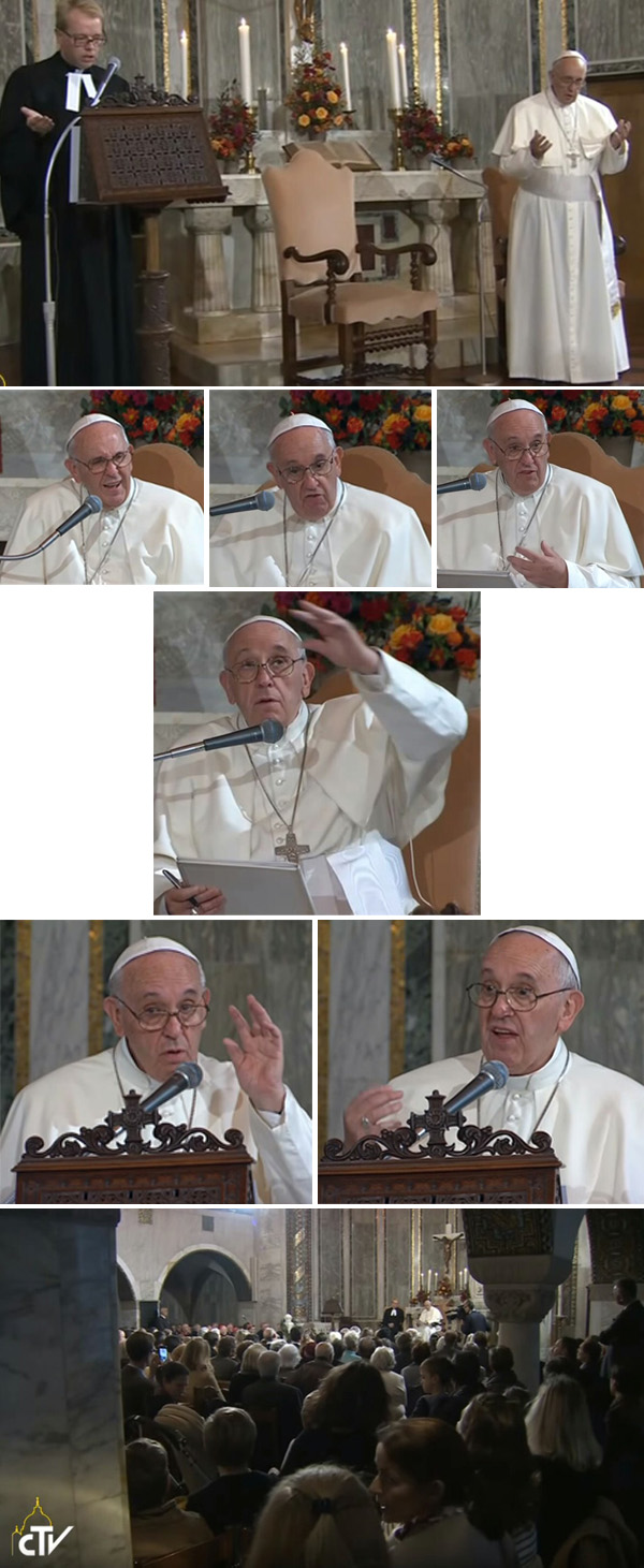 Francis visit to Lutheran Temple in Rome 2