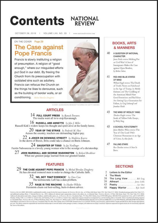 National Review against Francis 2