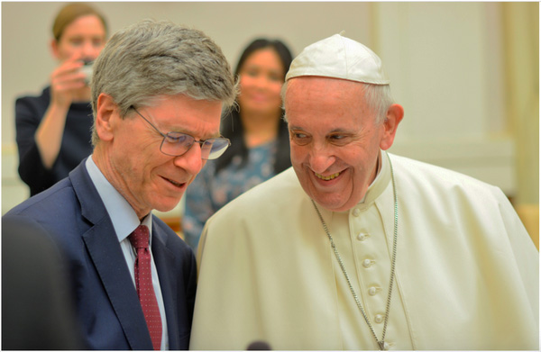 Pope Francis with Jeff Sachs 2