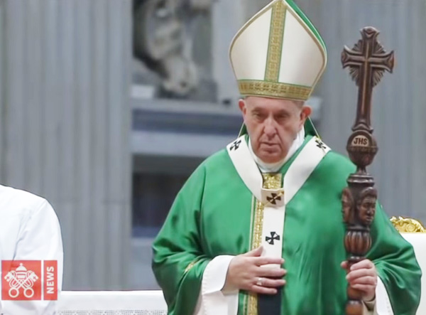 Francis with an idolatrous staff 1