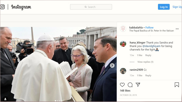 Pope receives kabalistic book