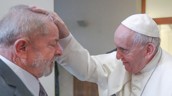 Lula recibida por el papa Francisco 1