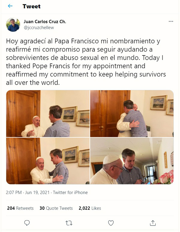 Francis embraces homosexual at the Vatican 3