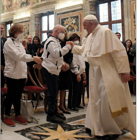 Papal Bro handshake