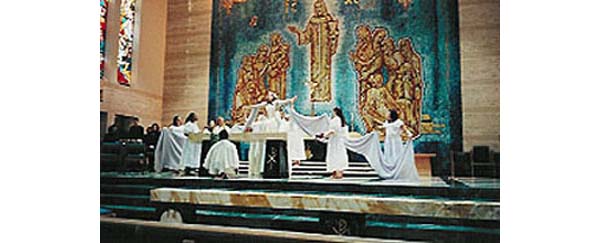 Liturgical dance on the altar