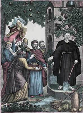 St. Fiacre refusing the offer to be crowned king
