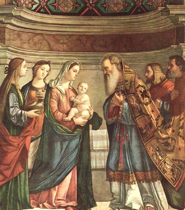 A painting of the Presentation of Jesus to the Temple