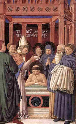 The baptism of St. Augustine