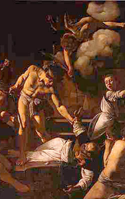 Detail from The Martyrdom of St. Matthew, by Caravaggio