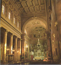 Interior of the Cathedral of the Church of the Sacred Heart of Jesus, Brazil
