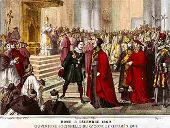 Pope Pius IX opening the first Vatican Council