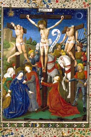 A medieval depiction of the Crucifixion