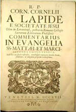 Fr. A Lapide's commentary on the Gospels of Sts. Matthew and Mark