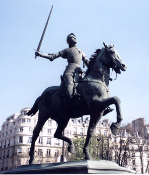 An equestrian statue of St. Jeanne d'Arc Paris