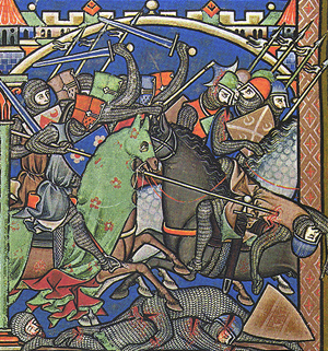 A medieval battle of knights