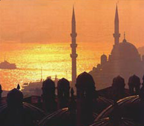 The Bosphorus at sunset