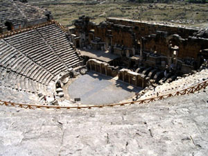The ruins of the Hierapolis theater