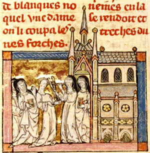 Woman received in a Convent, Book of Lancelot de Lac