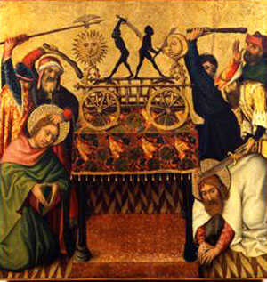 Sts. Judas and Thaaddeus being martyred