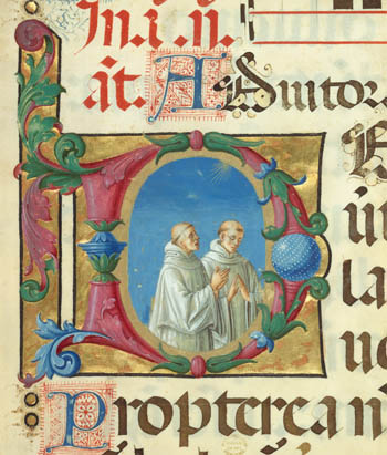 monks praying manuscript