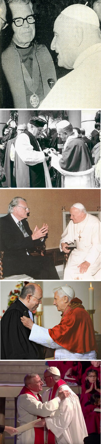 photo montage showing Conciliar Popes with Protestants