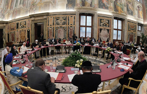Round table of religious leaders at the Vatican