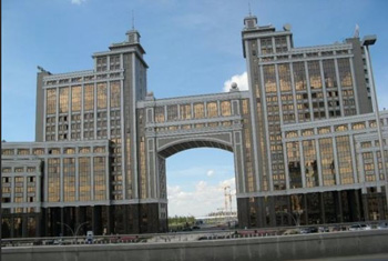 Stalinist style building in Astana
